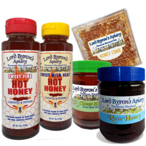 Royal Gift Set, Hot Honey - Mild and Fire, Wildflower Honey, Clover Honey